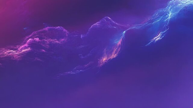 Vibrant purple nebula with cosmic dust and gaseous clouds