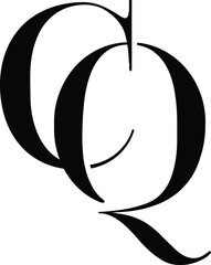 Letter CQ fashion logo
