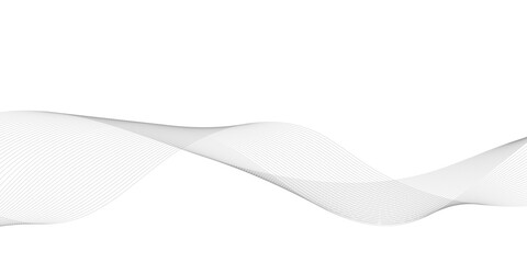 Wavy digital futuristic technology curve ocean lines on transparent background. Thin line wavy abstract vector background. Curve wave seamless pattern. Vector illustration.	