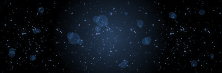 Blue snow dust particals winter background 