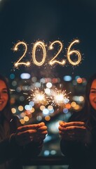 2026 Light Painting with Sparklers and Blurry Friends