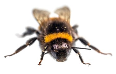 Bumblebee buff-tailed Bombus terrestris isolated white
