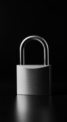 Naklejka premium Heavy metal padlock securing valuable assets, symbolizing restriction, closure, and inaccessible funds during a critical period ,agreement ,freeze ,regulation