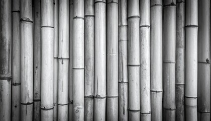 Black and White Bamboo Stalks in Vertical Alignment Symbolizing Natural Texture and Editorial Styling for Design and Lifestyle Use