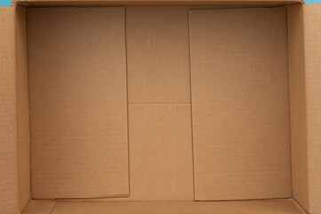 Cardboard box with empty space for packing items inside