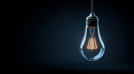 Glowing light bulb with digital network of interconnected points and lines inside, symbolizing innovation, creativity, and modern technology