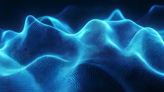 Digital wave surface representing data flow and technology
