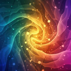 Futuristic neon sound wave visualization. Abstract audio waveform with glowing pink and blue lines on a grid background.
Abstract layered waves with gradient purple, pink, orange, and yellow colors. 