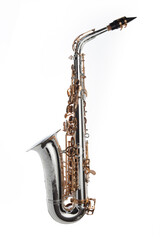 alto saxophone on white