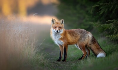 Red fox in a natural setting