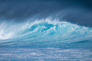 Extreme pounding surf on the Maui coastline.