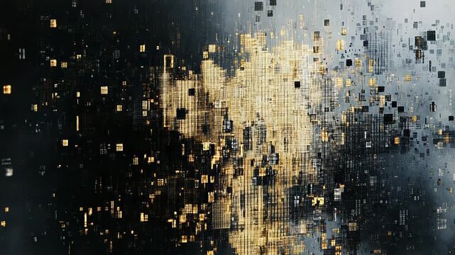 Abstract technology creating a digital data explosion