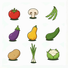 set of vegetables