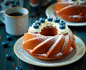Cake blueberries