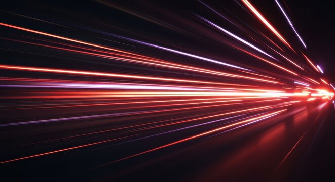 A vibrant digital background featuring rapid light streaks and glowing lines, symbolizing high speed, power, and dynamic future technology ,blur ,velocity ,background