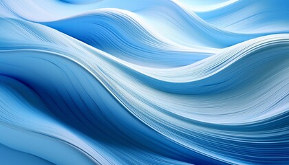 a close up view of smooth undulating waves with a soft blue and white gradient creating a serene and abstract visual texture