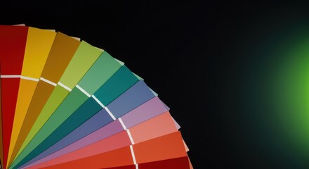 Obraz premium Assortment of vibrant paint swatches presenting numerous color options for home renovation or professional decoration planning ,color ,cardboard ,swatch