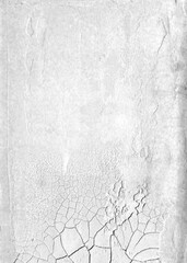 Handmade white rough plaster texture. Aged plaster with cracked surface. High resolution for a background or overlay. Blank space for text or graphics. 3600 x 3600 pixels.