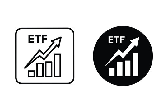 ETF Stock Market Growth Icons investment vector