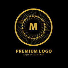 Premium Round Monogram Logo with letter 'M'for Professional Branding
