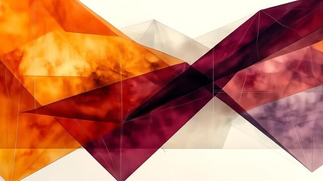 Abstract Geometric Composition: Shifting Forms and Colors in Dynamic Digital Artwork