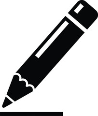 Pencil Writing Tool Icon Vector