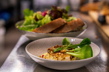 The Kitchen prepare a vegetarian salad 