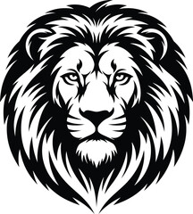 Lion Head Detailed Vector Illustration
