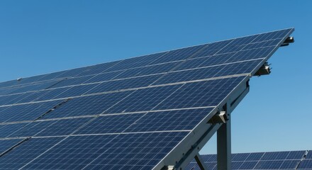 Advanced photovoltaic panels integrated into futuristic architectural structure capturing abundant clean sunlight for sustainable energy solutions, high tech, ecology, grid