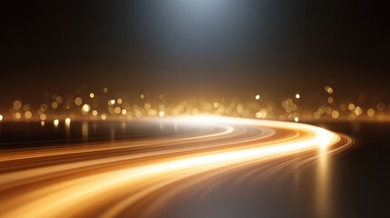 Fototapeta premium Soft Glowing Path of Light with a Bokeh Background Evoking a Sense of Motion and Serenity for Abstract and Artistic Concepts in Photography