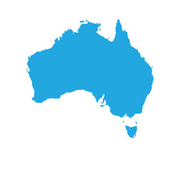 Obraz premium Map of Australian, sign silhouette. World Map Globe. Vector Illustration isolated on transparent background. African continent.
