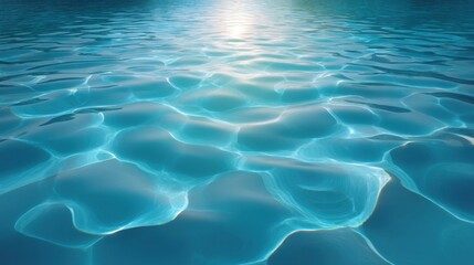Fototapeta premium Serene Calm Waves of Crystal Clear Water Reflecting Soft Light at Sunrise, Capturing the Tranquility and Beauty of Nature's Aquatic Scenes