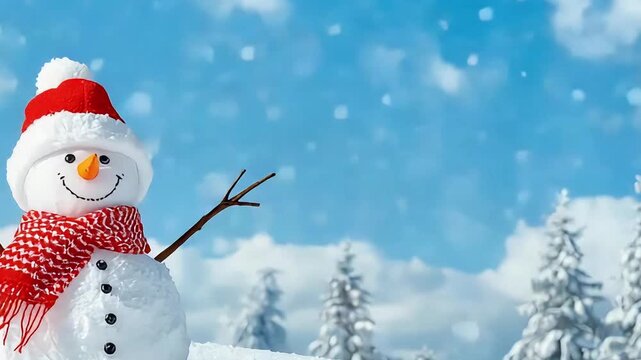 christmas tree in the snow