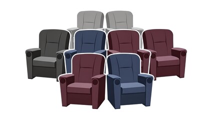 Obraz premium Empty conference room with rows of chairs neatly arranged