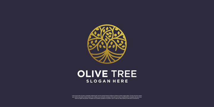 Golden tree logo with creative abstract element style Premium Vector part 5 - Powered by Adobe