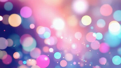Abstract bokeh lights creating colorful festive background - Powered by Adobe