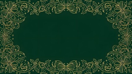 Dark green tropical foliage frame with blank space for text or design