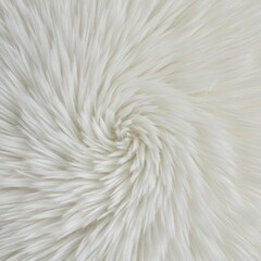 Fototapeta premium Close up texture of luxurious white fluffy faux fur fabric background. Soft plush sheep wool textile pattern ,faux fur ,close-up ,wallpaper