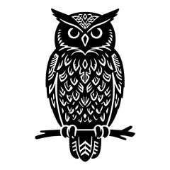 owl sitting on branch