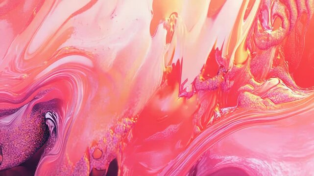 Abstract pink purple fluid painting vibrant liquid background