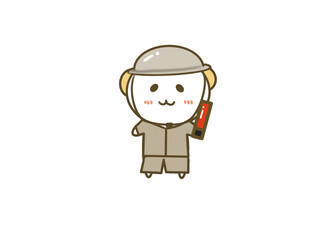 Construction Worker Character, Factory Worker Illustration