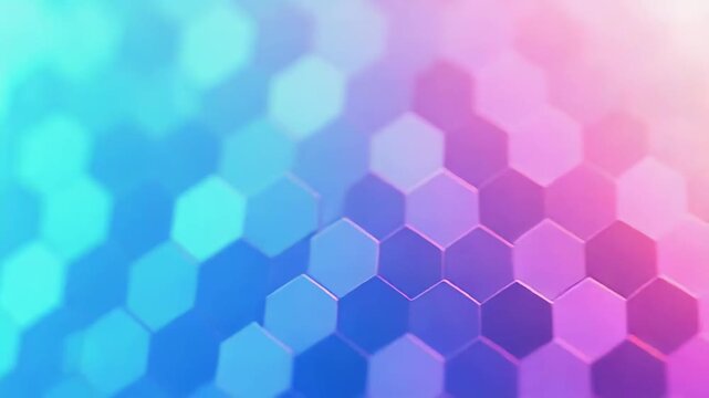Blue and purple hexagonal pattern creating modern technology background