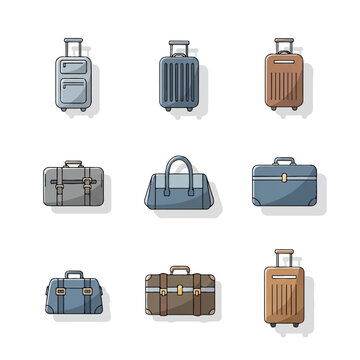 Collection of various travel bags and luggage for different journeys.