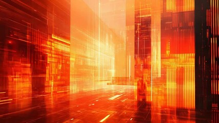 Abstract orange city digital data technology network - Powered by Adobe