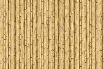 Bamboo Stalks Texture - Seamless Vertical Golden Cane Realistic Pattern Background