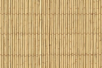 Woven Bamboo Texture - Seamless Vertical Light Golden Thin Stalks Background
