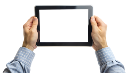 hand holding tablet pc