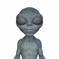 エイリアンの顔　3DCGレンダリング