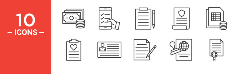 Emigration process icon set. Emigration process vector symbol in black filled and outlined style.