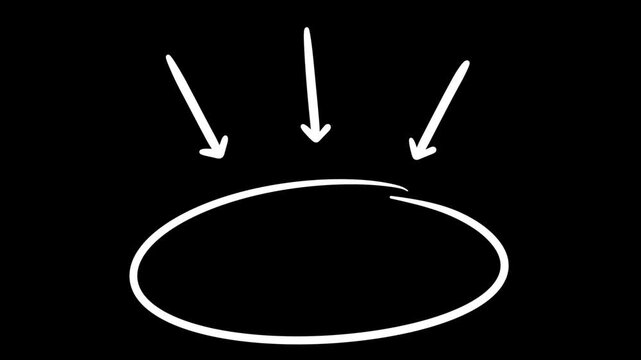 Animated oval highlight arrow doodle motion